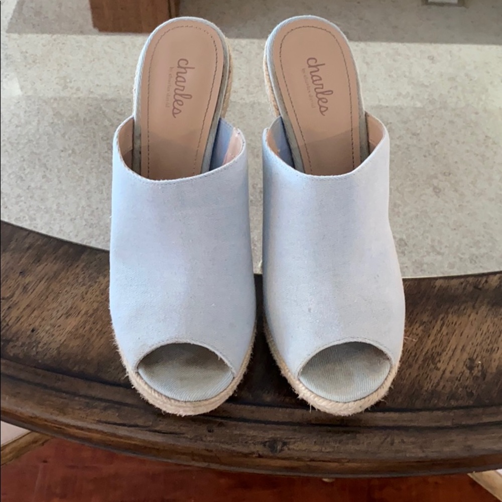 CHARLES by CHARLES DAVID | Denim Wedge Sandals